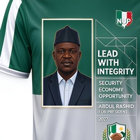Kaos Pemilu Nigeria Murah Grosir untuk Pria, Kerah Bulat Lengan Pendek, Sablon Gambar Politik Custom