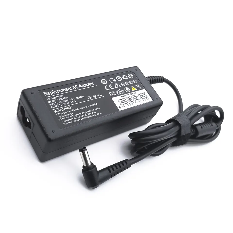 China laptop chargers accessories Universal 65W 19V 3.42A 5.5*2.5 notebook power adaptor for Lenovo/for Asus/for Liteon