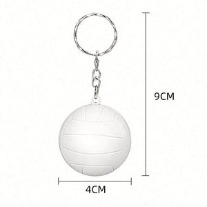 Custom White PVC Volleyball Keychains with Silk Screen Printing-Portable Party Favors & School Carnival <b>Gift</b> Fillers - Product Image 2
