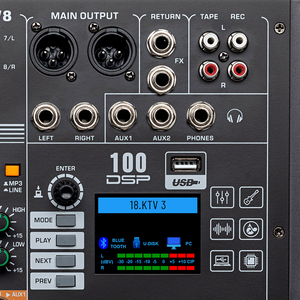 Mixer Audio <span class=keywords><strong>DJ</strong></span> 12 Kanal Analog PA, Konsol Mixing Konstruksi Logam dengan Perekaman PC untuk Karaoke Rumah, Podcast, Studio - Product Image 6