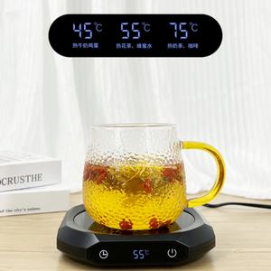 Calentador de Tazas de Café Eléctrico Inteligente de 30W con Diseño de Madera, Pantalla de Temperatura de 75 Grados y Apagado Automático de 1 a 12 Horas - Product Image 2