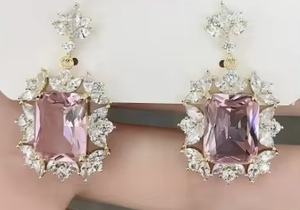 Fabricants de bijoux, boucles d'oreilles de luxe, vente en gros de bijoux, bijoux en vrac, Chine, boucles d'oreilles en zircon pour femmes - Product Image 4