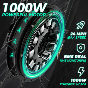 Exportation 26 pouces 48V aluminium capteur de lumière montagne <span class=keywords><strong>électrique</strong></span> e-bike frein à disque <span class=keywords><strong>vtt</strong></span> vélo - Product Image 5