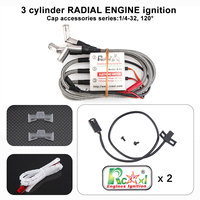 Micro-caps 120 degrés 1/4-32 RCEXL B-03 pour allumage CDI radial 3 cylindres 6V-12V pour moteurs à essence radiaux Saito et Scale