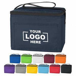 Custom 210D Pearl Cotton PEVA Cooler Bag Insulated Lunch Bag Promotional Aluminium Foil Thermal Cooler Bags With Front Pocket - Product Image 1