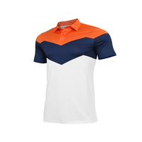 K.Charles – Col montant imprimé multicolore par sublimation, respirant, extensible dans quatre directions, à séchage rapide, anti-humidité, pour le golf/le tennis