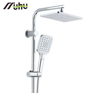 Ensemble <span class=keywords><strong>de</strong></span> douche avec rail <span class=keywords><strong>de</strong></span> douche surélevé, tête <span class=keywords><strong>de</strong></span> douche à effet pluie, tuyau tressé, norme G1/2, pour achat en gros, remise - Product Image 2