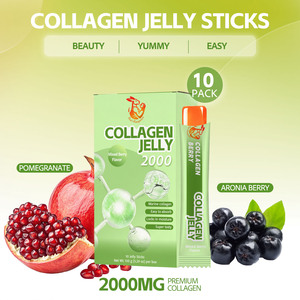 High Quality OEM 2000mg Collagen Jelly Sticks Mangosteen Pomegranate Extract Lock Skin Moisture Portable On The Go Beauty Jelly - Product Image 5