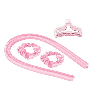 Silk Satin Heatless Hair Curler for Sleep Custom Logo Women's <strong>Automatic</strong> <strong>Curling</strong> Rod Headband - Product Image 1
