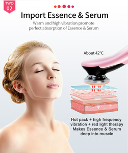 Masseur facial électrique portable pour réduire les rides et les poches Caractéristiques chauffantes et rafraîchissantes sur le visage, le cou et les lèvres - Product Image 3