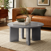 Table basse de salon moderne de luxe en marbre avec plateau en roche et structure métallique – Vente en gros