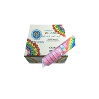Tablettes de charbon de narguilé YKS 33 mm rondes roses colorées pour encens