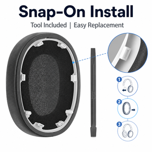 Coussinets d'oreille en gel pour écouteurs Sony WH1000XM6, couche rafraîchissante effet glace, maille respirante, résistants à la transpiration, OEM - Product Image 3