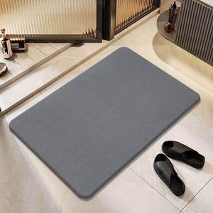 Tapis de sol antidérapant en pierre de diatomite, absorbant l'eau, pour porte de salle de bain, très tendance - Product Image 1