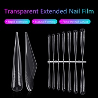 BQAN Stiletto Design Faux Ongles Artificiels Fournisseurs Clear Extra-Long Artificial Nail Extending Tips Mold Dual Forms