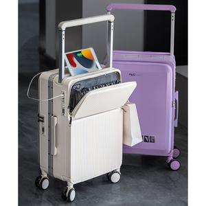 Valise à roulettes large, cadre en aluminium, bagage à main, valise OEM, <span class=keywords><strong>prix</strong></span> de gros d'usine, bagage à ouverture double face - Product Image 6