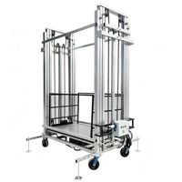 Plateforme élévatrice mobile électrique hydraulique pliable 1000KG 500KG pour la construction, échafaudage en acier et galvanisé