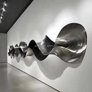 Scultura <span class=keywords><strong>da</strong></span> <span class=keywords><strong>Parete</strong></span> <span class=keywords><strong>in</strong></span> <span class=keywords><strong>Metallo</strong></span> di Lusso Personalizzata OEM <span class=keywords><strong>in</strong></span> Stile Arabo, Decorazione Artistica Forgiata a Mano con Curva a Onda per Hotel, Lounge o Gallerie - Product Image 4