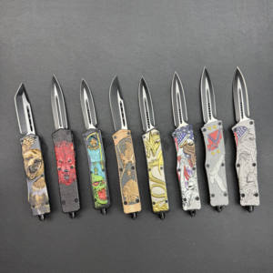 Cuchillo de bolsillo plegable personalizable con mango de aleación de zinc hoja deslizante 5CR15 para acampar y cazar cuchillo utilitario OEM - Product Image 5