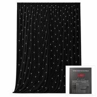 Rideau LED Ciel Étoilé Blanc Froid, Tissu de Fond pour Éclairage Scénique, Tissu de Plafond pour Mariage, Tissu Dynamique Effet Ciel Étoilé