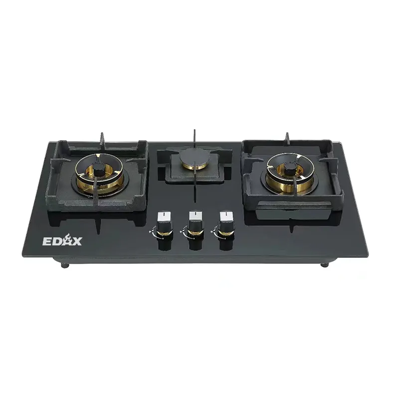 Factory price tempered glass triple burner 3 hobs with competitive price gas cooker gas stove