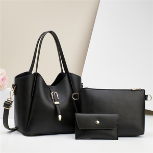 Vintage Fashion Four-piece PU Leather Simple Shoulder Bags <b>Cheap</b> <b>Purse</b> Wholesale Women Handbags - Product Image 1