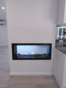 Cheminée électrique d'intérieur <span class=keywords><strong>de</strong></span> haute qualité <span class=keywords><strong>de</strong></span> 90 cm avec technologie BEV, foyer au bioéthanol, <span class=keywords><strong>table</strong></span> <span class=keywords><strong>de</strong></span> chauffage au bioéthanol, poêle décorative - Product Image 1