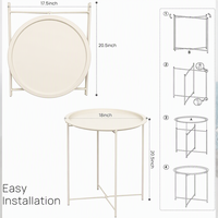 Table d'appoint moderne en fer, table basse minimaliste, petite table à thé en métal coloré pour le salon