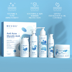 Collection de Soins Anti-Acné à l'Acide Glycolique : Nettoyant, Tonique, Sérum, Crème et Tampons – Aide à Exfolier, Désobstruer les Pores et Atténuer les Cicatrices - Product Image 3