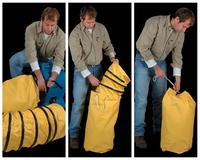 12 pouces 5m10m résistant à la flamme de PVC DE fil d'acier flexible de conduit d'air avec sac de transport