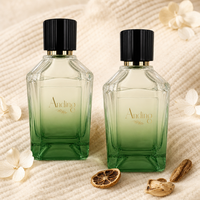 Flacon de parfum en verre mat givré de luxe vide avec col serti, personnalisable, 100 ml, par Anding Stock