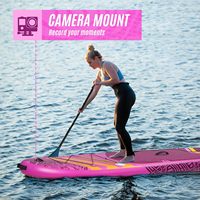 Planche de paddle gonflable YASKA rose 11' tout usage (SUP) avec une charge maximale de 200 kg, certifiée CE, en PVC Drop Stitch, portable