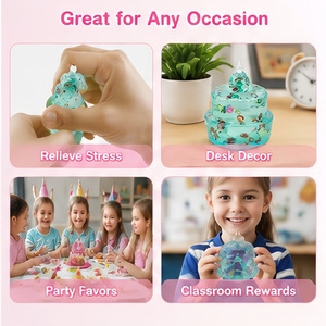 Nouveau jouet anti-stress souple en forme de mini gâteau de Noël, transparent, extensible, en gelée, cadeau de fête de Noël pour enfants - Product Image 5