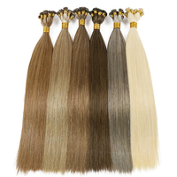 Vente en gros 100% cheveux humains vierges alignés sur des cuticules brutes Ru ssian noués à la main, extension de cheveux à trame attachée à la main avec un donneur à double tirage