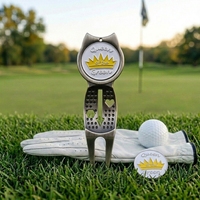 Outil de réparation de divots de golf magnétique en aluminium personnalisé avec marqueur de balle amovible, accessoires de golf, cadeau