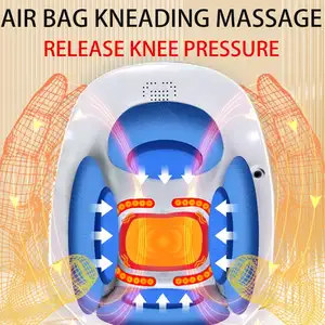 Mais popular - Aparelho elétrico de massagem sem fio para cuidados com o bem-estar do joelho, aparelho elétrico EMS para terapia e alívio de dor física, aquecimento infravermelho