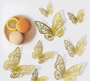 עוגה לקשט ציוד חם מכירת עיצובים מרובים 3D נייר יפה פרפר עוגת קישוט טופר - Product Image 1