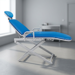 Sillón Dental Portátil TPC PC2720 para Pacientes, Fuente de Alimentación Manual, Certificado ISO, Material Metálico, Azul - Product Image 3