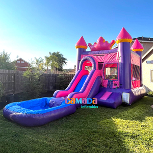 <span class=keywords><strong>Maison</strong></span> de rebond de princesse rose violet château gonflable château gonflable toboggan combiné pour enfants <span class=keywords><strong>anniversaire</strong></span> et <span class=keywords><strong>location</strong></span> de fête - Product Image 3