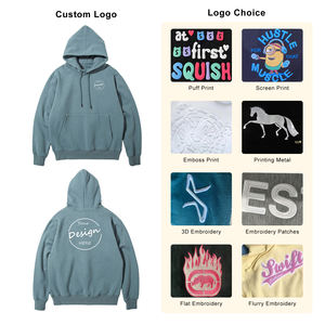 OEM logotipo personalizado impreso 360Gsm francés Terry Unisex de alta calidad 100% algodón Color sólido sudaderas con capucha Casual otoño - Product Image 3