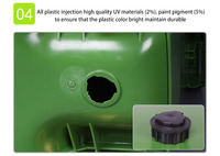 Poubelle de recyclage 1100L Poubelle en plastique extérieure de grande capacité