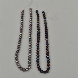 Cuentas de arroz de agua dulce naturales, cortas, gruesas, de 40 cm de largo, 5-6 mm, de luz fuerte e impecable, material para bricolaje, perlas sueltas - Product Image 3