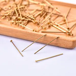 Pin Kepala Lurus Pin T untuk DIY Membuat Perhiasan Anting Temuan Persediaan