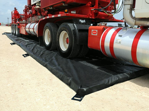 Contención de derrames de PVC Berm Wall Liner Core Tote grande almacenamiento PVC vinilo lona Bund para aceite químico vehículo Drive Over - Product Image 2