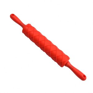 Custom Wholesales Bakery Pastry Tools Non-Stick Dough Roller Silicone With Plastic Handle Christmas Pattern <b>Rolling</b> <b>Pin</b> - Product Image 6