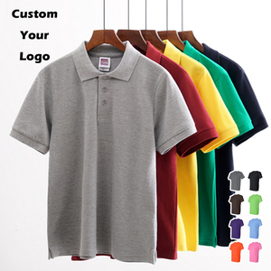 Wholesale 100% Cotton Polyester Polo Shirts Men Custom Logo Embroidery Printing Short XL Golf Polo T-Shirts Blank Plain Design