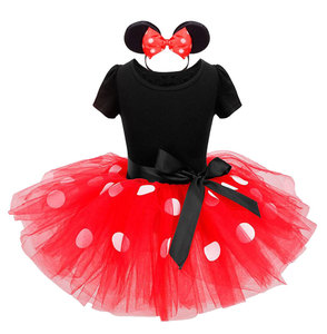 <span class=keywords><strong>Costume</strong></span> Cosplay <span class=keywords><strong>di</strong></span> <span class=keywords><strong>Minnie</strong></span> Mouse per bambine <span class=keywords><strong>di</strong></span> Halloween in maschera con abito a pois e fascia per orecchio - Product Image 2