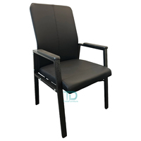Nouvelle Chaise De Bureau Chaise De Bureau Sans Roue En Cuir PU 4 Quatre Jambes Avec Accoudoir pour Réunion Réception Visiteur Attente Mahjong