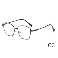 Nuevas gafas ópticas cuadradas de Metal de moda para hombres y mujeres Gafas de luz anti-azules para computadora de radiación Marco óptico