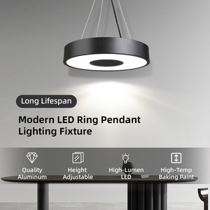 20W 30W Đèn trần văn phòng cổ điển Vòng Tròn Mặt dây thắp sáng <span class=keywords><strong>LED</strong></span> Đèn chùm hiện đại/ánh sáng mặt dây chuyền/Đèn chùm & đèn Mặt dây chuyền - Product Image 3